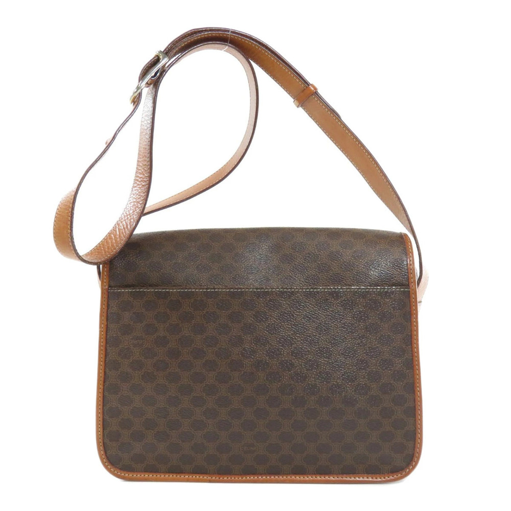 Celine shoulder Leather Tan bag Macadam Brown
